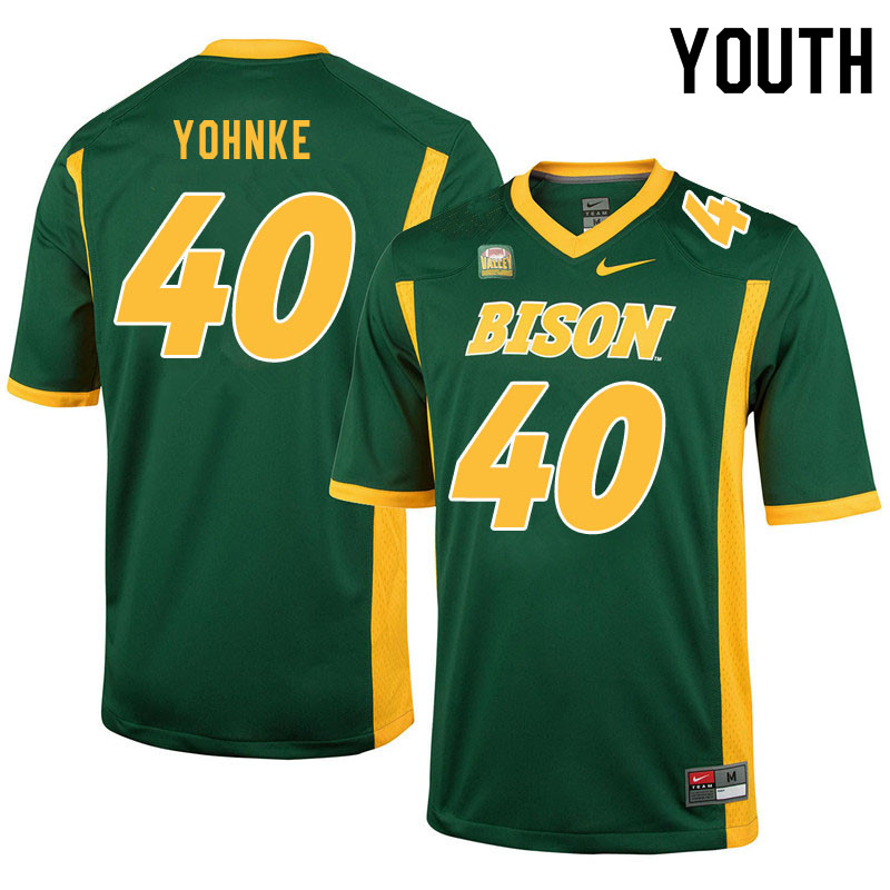 Youth #40 Travis Yohnke North Dakota State Bison College Football Jerseys Sale-Green